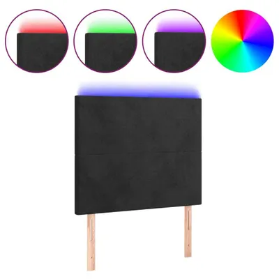 Obrázok produktu pre vidaXL LED čelná doska čierna 100x5x118/128 cm Velvet