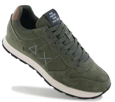 Image de SUN68 Tom Suede - Baskets pour hommes, couleur vert militaire, modèle Z46106-74, taille EU 45