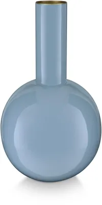 Metallvase oval 19x33 cm hellblau