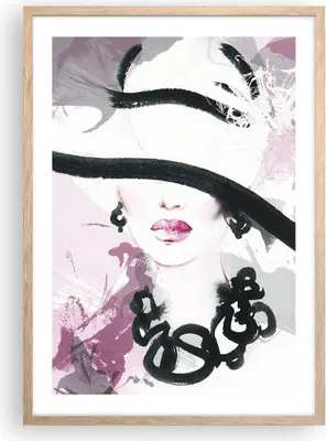 Produktbild von Gerahmtes Poster - Rahmen in heller Eiche - Frau Abstraktion - 50x70 cm - Wand Bild - Wanddeko - Wandbilder - Kunstposter - Wandposter - Bilderrahmen - Bilder - Kunstdruck - Wandbild - P2NPA50x70-3690