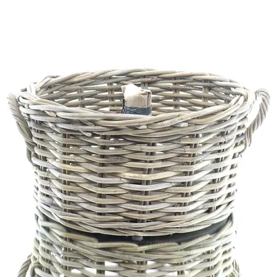 Produktbild von VAN DER LEEDEN Sonnenschirmständer Rattan grau Ø 48 Höhe 25 cm