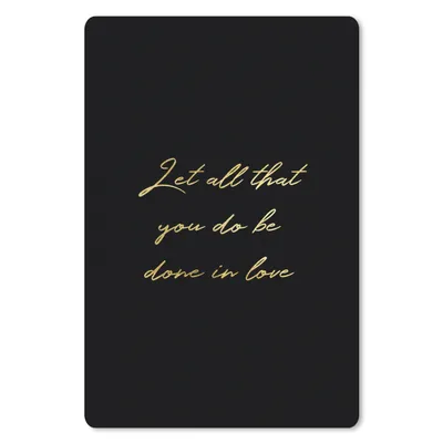 Produktbild von MuchoWow® Mauspad Mousepad Zitate - Liebe - Gold - Schwarz 18x27 cm - Mousepads - Maus Mat - Pad - Mausunterlage