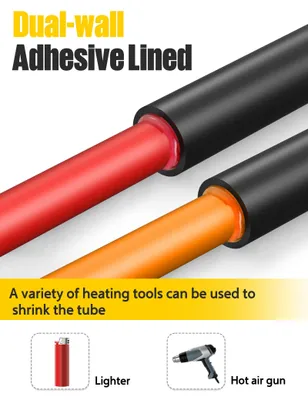 Imagen del producto de Tubo termorretráctil con adhesivo, 2 metros, color , de 12 a 40 mm, para conexiones de cables