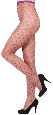 Produktbild von Netzstrumpfhose y Strumpfhose Lila Großes Netz Party Cosplay