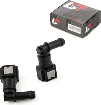 Produktbild von 2x Schnellverschluss Kraftstoffleitung Kupplung L-Stück 6,3x8mm für OPEL VOLVO