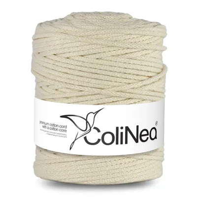 Produktbild von ColiNea, Baumwollkordel mit Baumwollkern, geflochten, 5mm, 200m, elfenbein