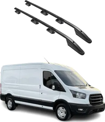 Produktbild von Alu Dachreling Querträger für Ford Transit 2014-2025 Extra L3 Langer Schwarz