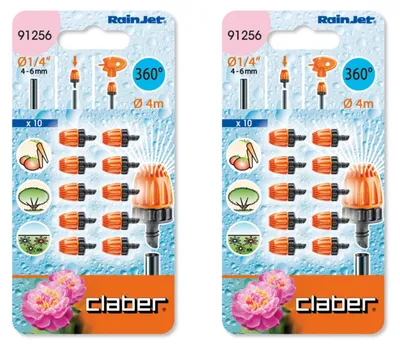 Immagine prodotto di Claber Microirrigatore 360° Effetto Pioggia - 10 Pz
