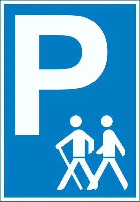 Produktbild von Wanderer Parkplatz Schild A4 (210x297mm)