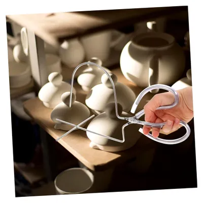 Image de Pince en acier inoxydable avec mâchoires en verre, idéale pour les travaux de céramique