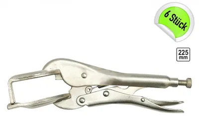 Produktbild von Gripzangen Set 6-teilig 250 mm mit Schnelllösehebel, Einhandbedienung und hohem Spanndruck