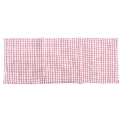 Produktbild von Kirschkernkissen 20x50cm 3-Kammer - Bio Stoff rosa-weiß - Wärmekissen und Kältekissen - Körnerkissen