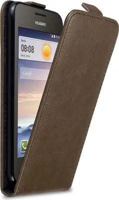Immagine prodotto di Cadorabo cover per Huawei Y3 / Y3C / Y330 / Y331 / Y360 cover protettiva in marrone Flip case custodia del telefono cellulare Case Cover
