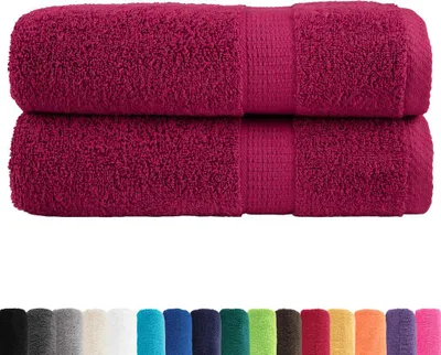 Produktbild von vidaXL Premium Handtücher SOLUND 2 Stk. Bordeaux 50x100 cm 600 g/m²