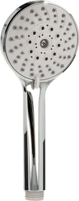 A hand shower head with multiple spray settings.