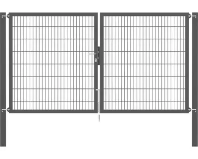 Zdjęcie produktu dla Alberts 637194 Podwójna bramka Flexo Plus z akcesoriami, antracyt, szerokość 300 cm, wysokość 160 cm