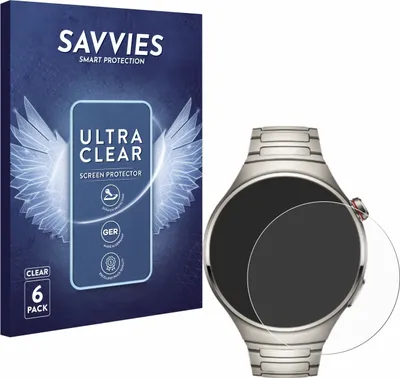Produktbild von 6x Für Huawei Watch 4 Pro Schutzfolie Savvies Displayschutz Display Schutz Folie Klar Transparent