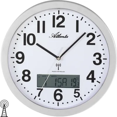 Produktbild von Atlanta Wanduhr, Funk, Ø 30 cm, 4380-19