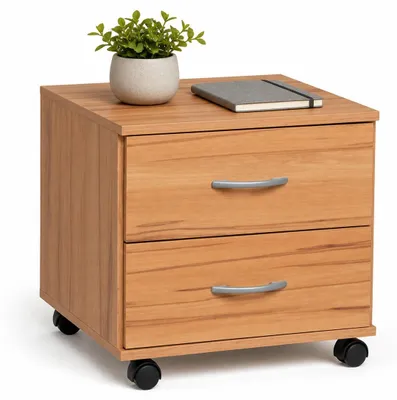 Produktbild von Schubcontainer Kernbuche Nachbildung Nachtschrank 2 Schubkästen #2177