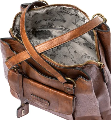 Produktbild von Rieker Damen Rucksack Schultertasche Handtasche coole Akzente H1036, Farbe:Braun