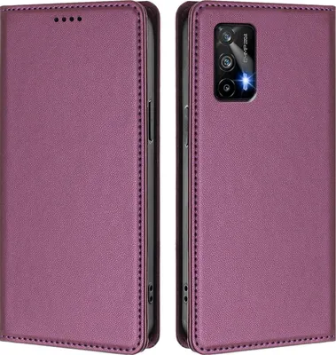 Produktbild von Handyhülle für Realme GT 5G/Realme GT Neo, Kunstleder Klapphülle Stoßfeste Magnetische Hülle mit Ständer Lila