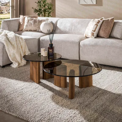Produktbild von Hoyz Collection – Tinto Couchtisch – Braun – 76 x 76 x 31 cm
