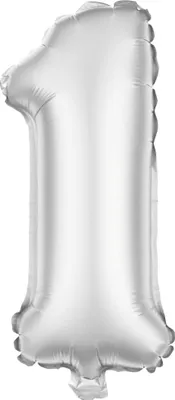 Produktbild von VDV Benefit Folienballon Zahl 1 silber 80cm 130F1800036