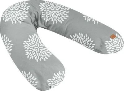 Produktbild von Stillkissen, Schwangerschaftskissen Béaba Big Flopsy Fleurs Grau, 170 cm,