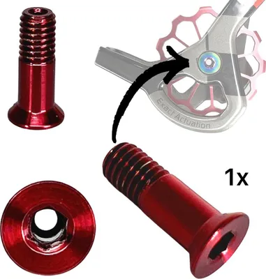 Produktbild von Titan M5x15 Schaltrollen Schraube Rot