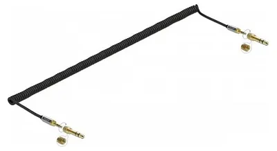 Image de Delock Spiralkabel 3,5 mm 3 Pin Klinkenstecker zu Klinkenstecker mit Schraubadapter 5 m