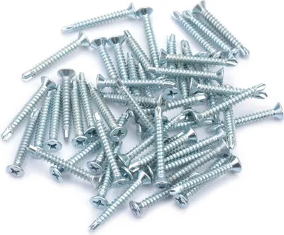 Productafbeelding van 50 stuks M4.2 platte schroeven met zelfborende, zelfborende schroefdraad, boorkop schroefset (M4.2*19)