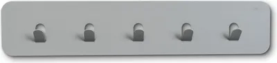 Produktbild von Garderobenleiste >Tilly 2< 5 Haken, in grau, Metall - 50x10x3cm (BxHxT)