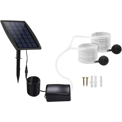 Obrázek produktu pro 2,5 W solární provzdušňovač jezírka Solární kyslíková pumpa Akvárium Oxygenátor Vzduchová pumpa Kyslíkový provzdušňovač Rybářský provzdušňovač s trubkou Vzduchové kameny pro zahradu