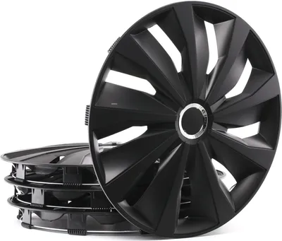 Produktbild von 4x 16" Zoll Radkappen Schwarz Radzierblenden Radblenden 16 GRIP PRO BLACK ARGO