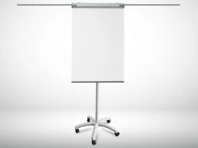 Zdjęcie produktu dla Przenośna tablica flipchart Piranha PRO | Stółka gwiaździsta | Z uchwytami na papier