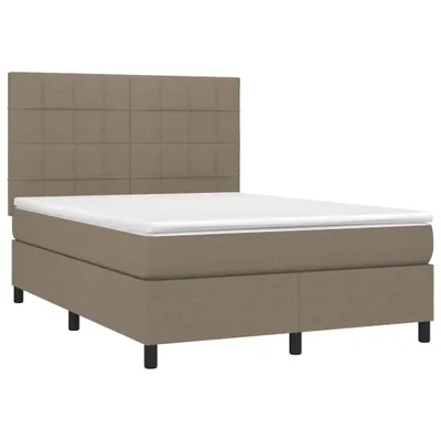 Produktbild von Boxspringbett mit Matratze Taupe 140x190 cm Stoff