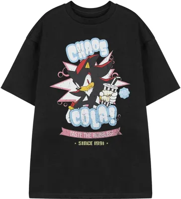 Image de Sonic The Hedgehog - T-shirt manches courtes pour homme "Chaos Cola" NS8770 (S) (Noir)