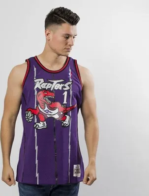 Obrázek produktu pro Basketbalový dres Mitchell & Ness Toronto Raptors #1 Tracy McGrady purple Swingman Jersey - 2XL