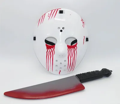 Produktbild von Bloody Mask & Knife Set 2 tlg.