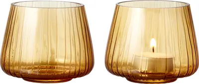 Produktbild von Bitz Kusintha Teelichthalter amber 7,5 cm Set 2