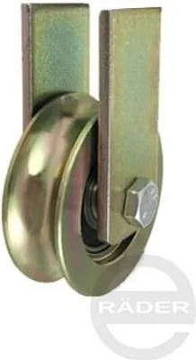 Produktbild von Metallrolle Ø 79 mm für Tore für Rohr 1/2" mit Befestigung (RJRM-79-26)