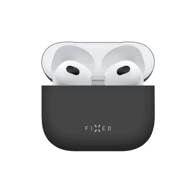 Image de Housse de protection Fixed Silky pour Apple Airpods 3, noir