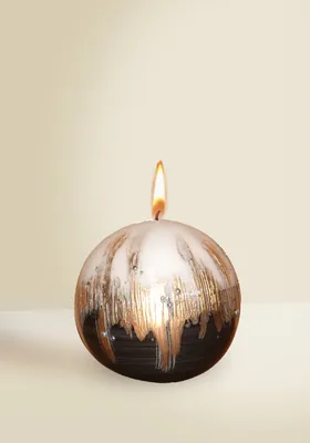 Produktbild von Designkerze Skyline Kugelkerze Weiß Ø 80 mm, 1 Stück