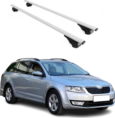 Produktbild von Dachträger Grundtäger für Skoda Octavia mk3 Kombi 2013-2020 75kg Metall Grau 2x