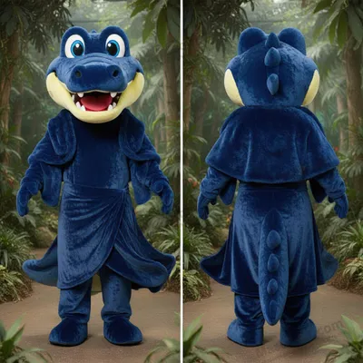 Productafbeelding van Lachende Blauwe Krocodil Mascotte MASTICOT