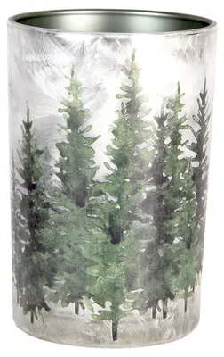 Image de Clayre & Eef Bougeoir Ø 12x18 cm Blanc Vert Verre