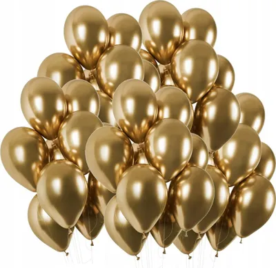 Produktbild von Metallic CHROME Ballons 14 Zoll, 50 Stück, gold