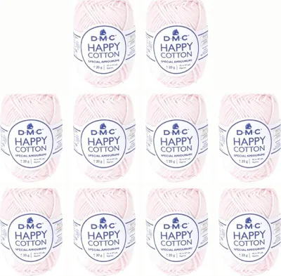 Obrázek produktu pro 10x DMC Happy Bavlna – měkká příze ze 100% bavlny, 392, (barva 763)