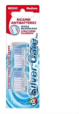 Immagine prodotto di Silvercare Spazzolino Medio Ricambi 2 Pezzi