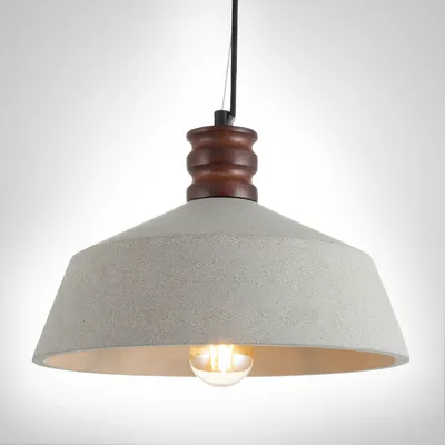 Produktbild von Pendelleuchte, E27, Lampe Für Wohnzimmer Esszimmer Küche, Höhenverstellbar Farbe  Beton-Stein-Grau